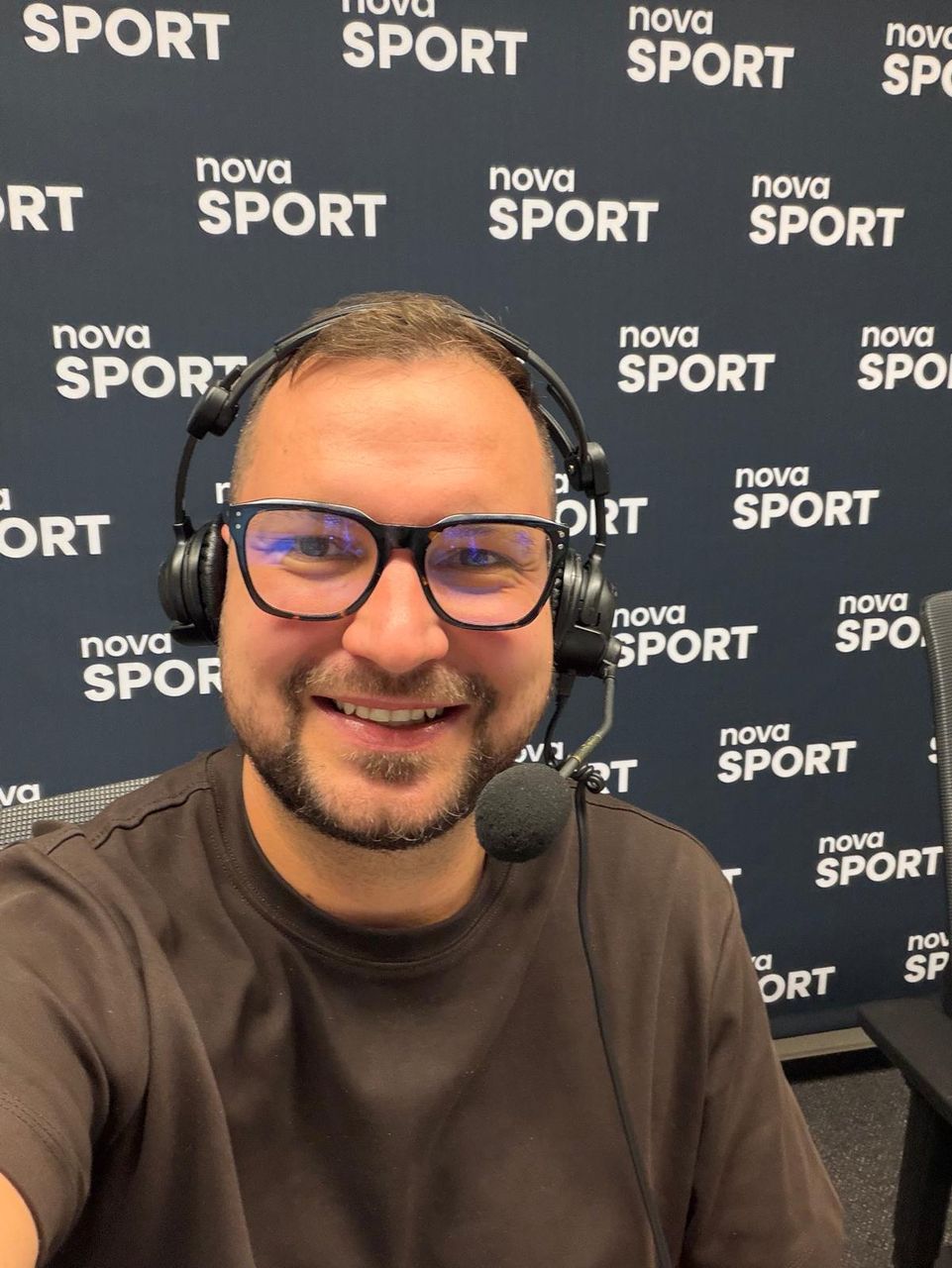 Filip Lejček ve studiu Nova Sport